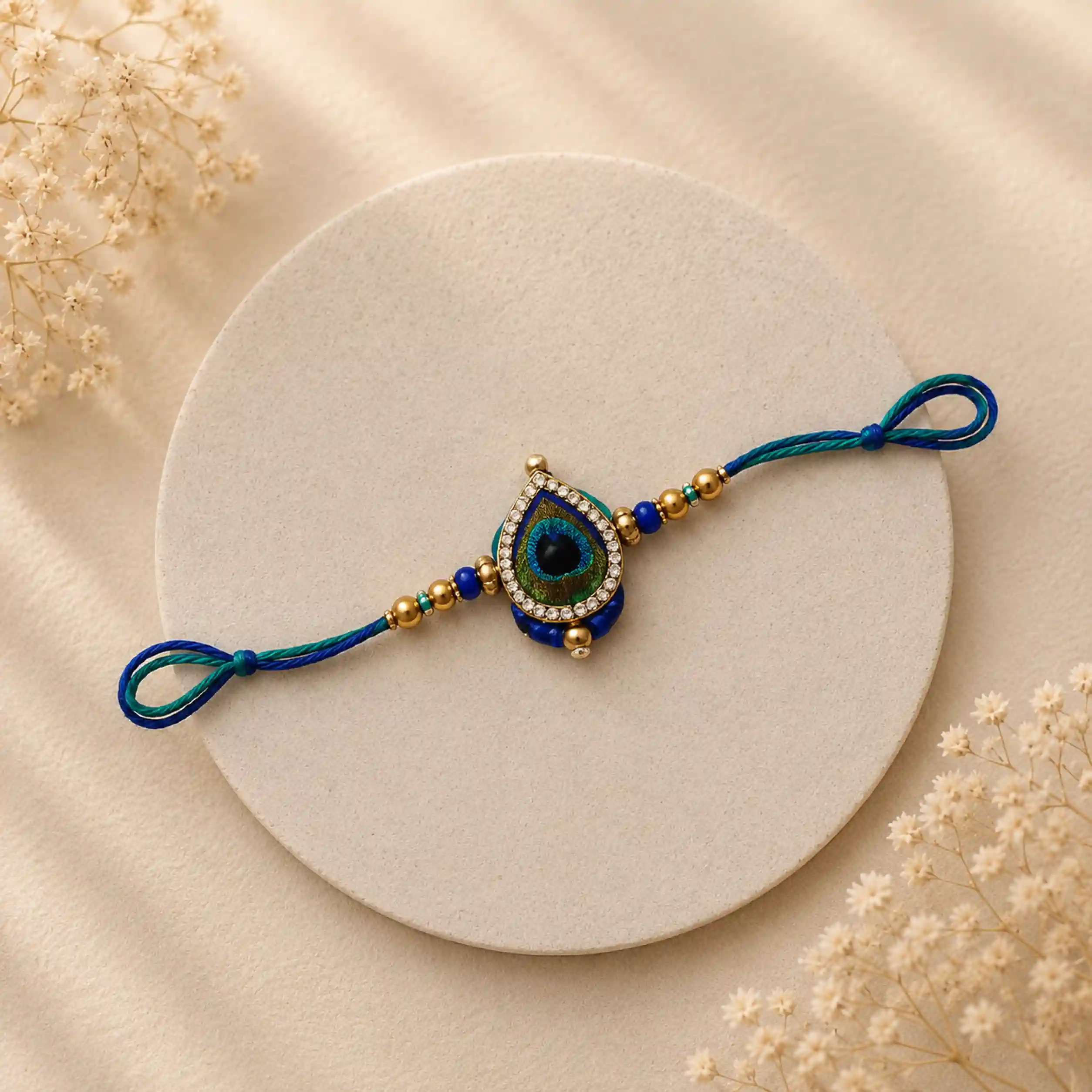 Peacock Feather Rakhi