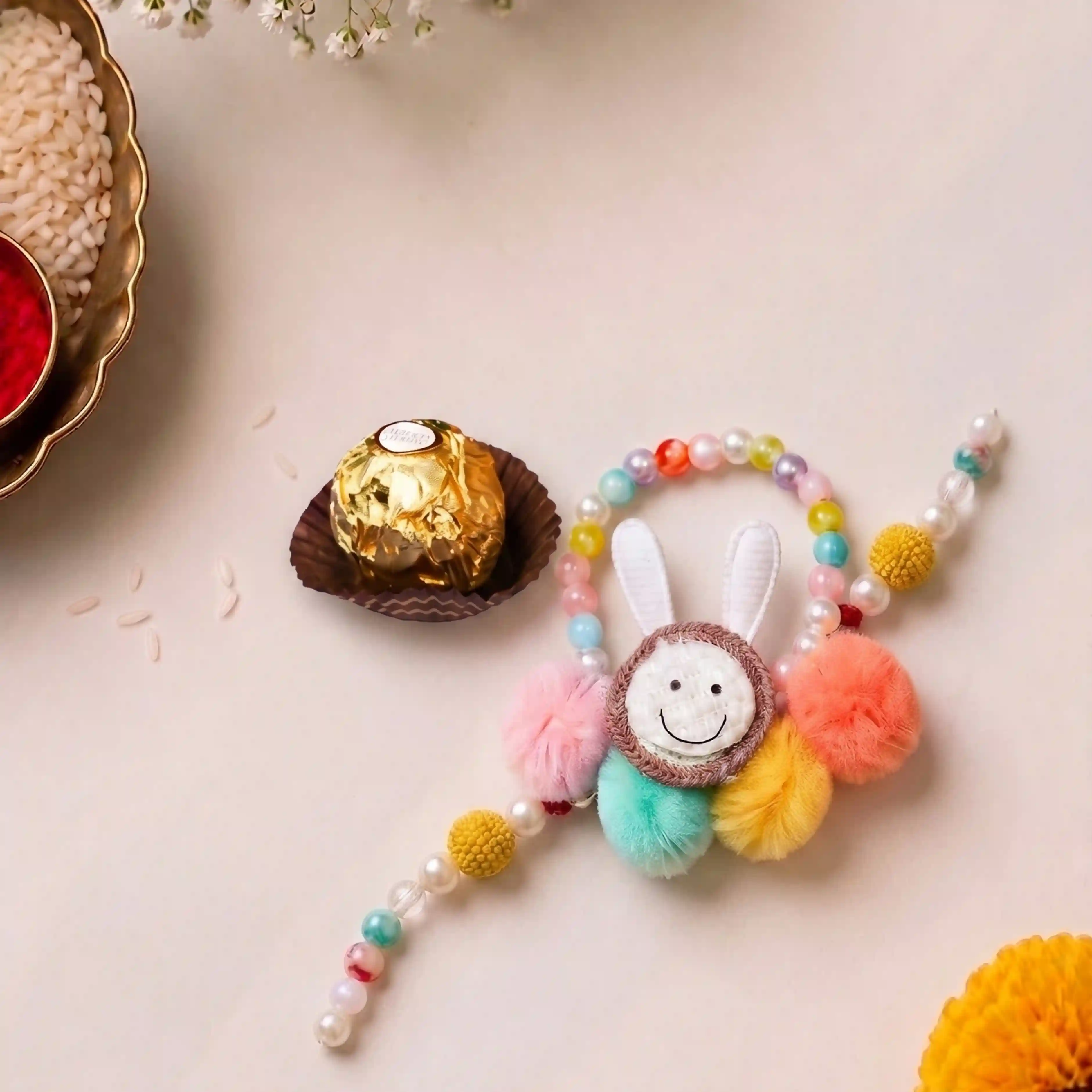 Pearl Bracelet Kids Rakhi