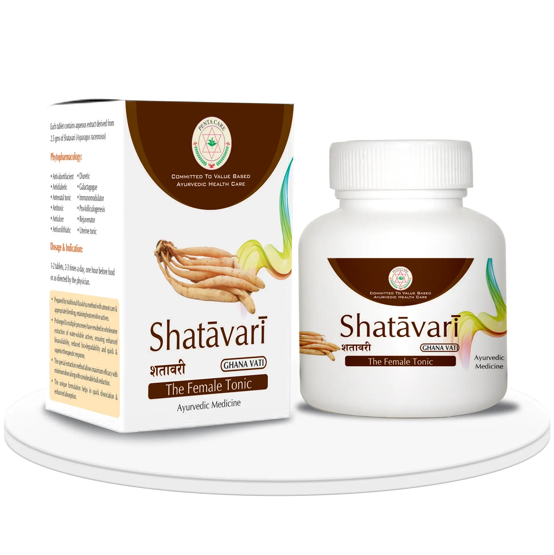 Pentacare Ayurveda Shatavari Ghana Vati | Concentrated Herbal Extract | Female Reproductive & Vitality Support