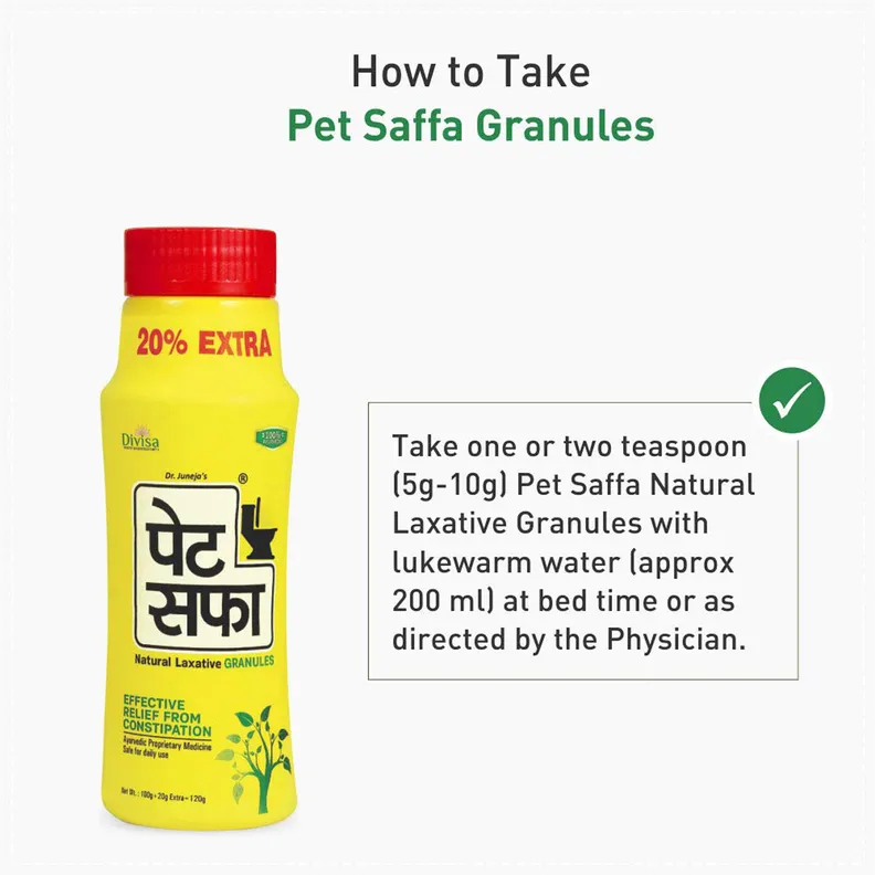 Pet Saffa Ayurvedic Laxative Granules | Natural Constipation Relief | Herbal Formula-5