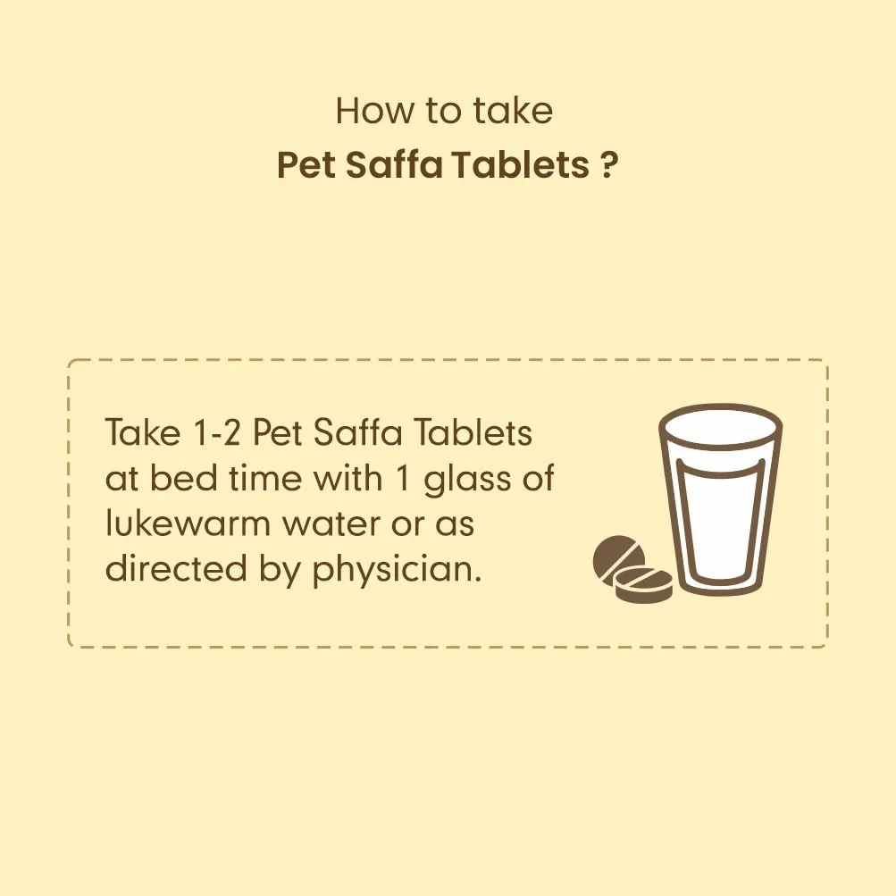 Pet Saffa Ayurvedic Tablets | Natural Laxative | Gentle Constipation & Gas Relief-4