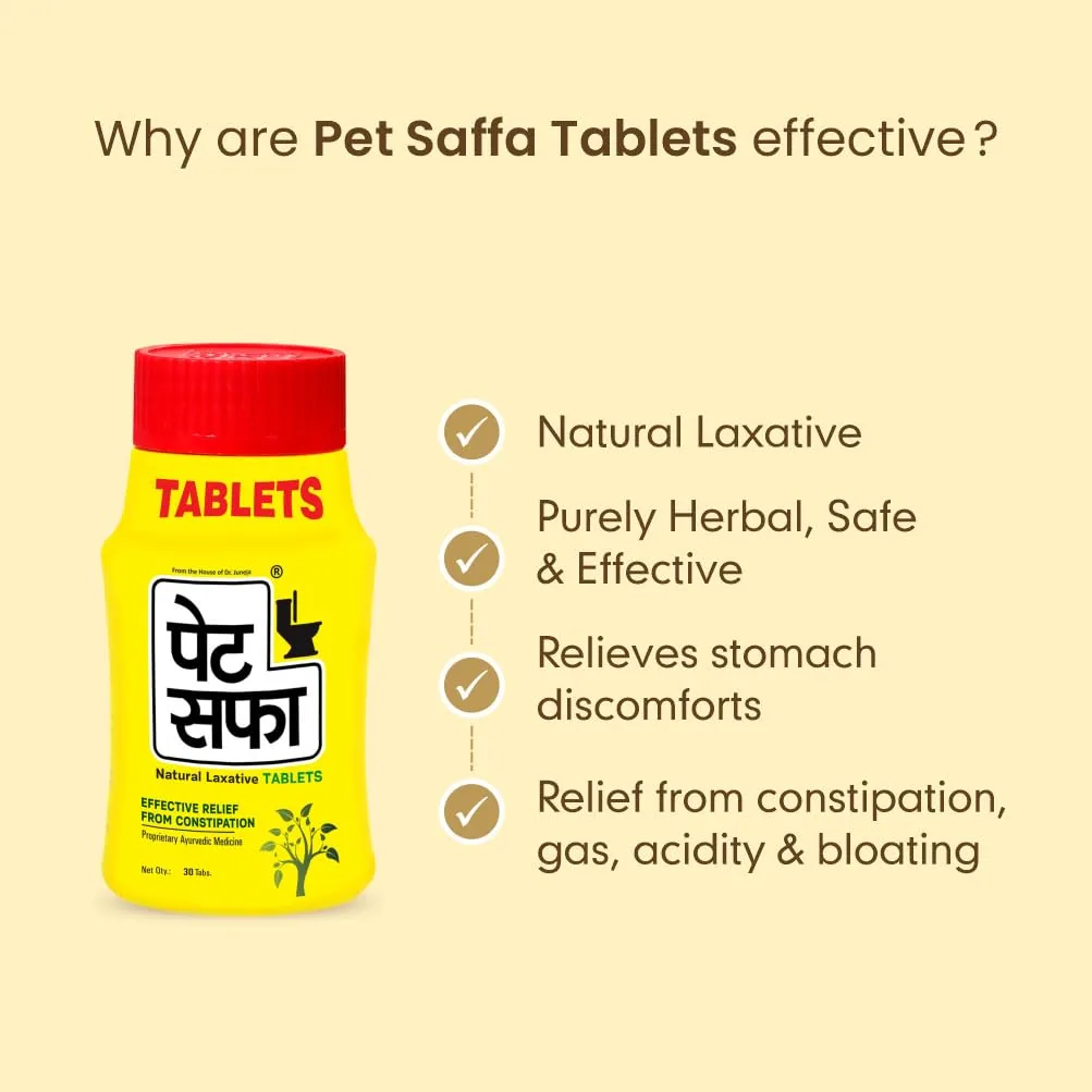Pet Saffa Ayurvedic Tablets | Natural Laxative | Gentle Constipation & Gas Relief-5