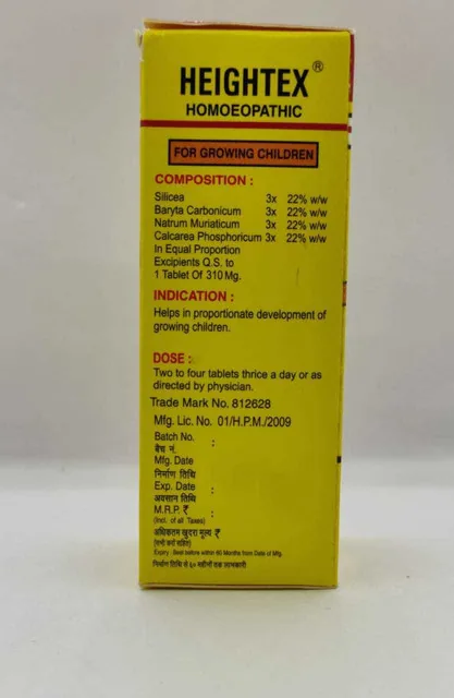 PHL Heightex Tablets | Homeopathic Growth Support | Bone Development Formula-3