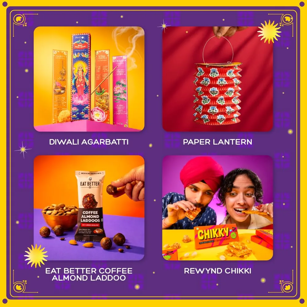 Phool 10 Item Shubh Diwali Popup with Lantern Giftbox-4