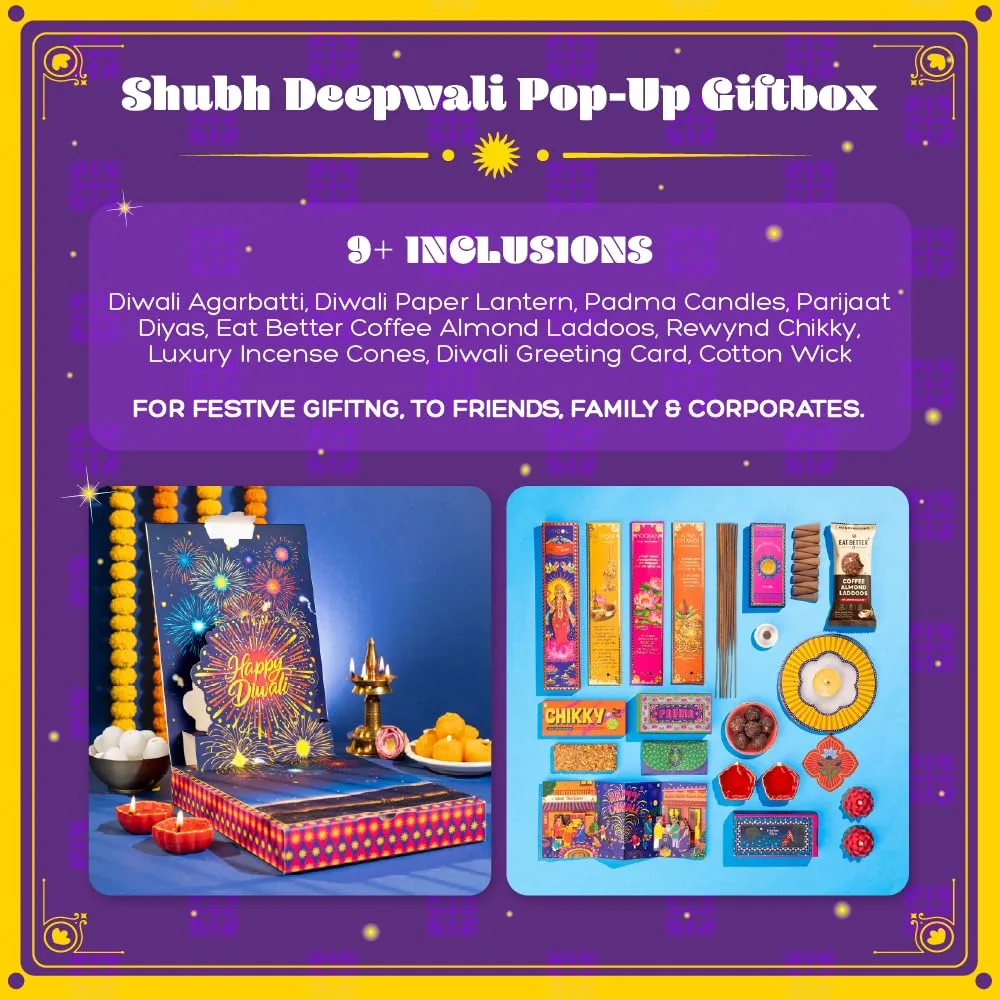 Phool 10 Item Shubh Diwali Popup with Lantern Giftbox-5