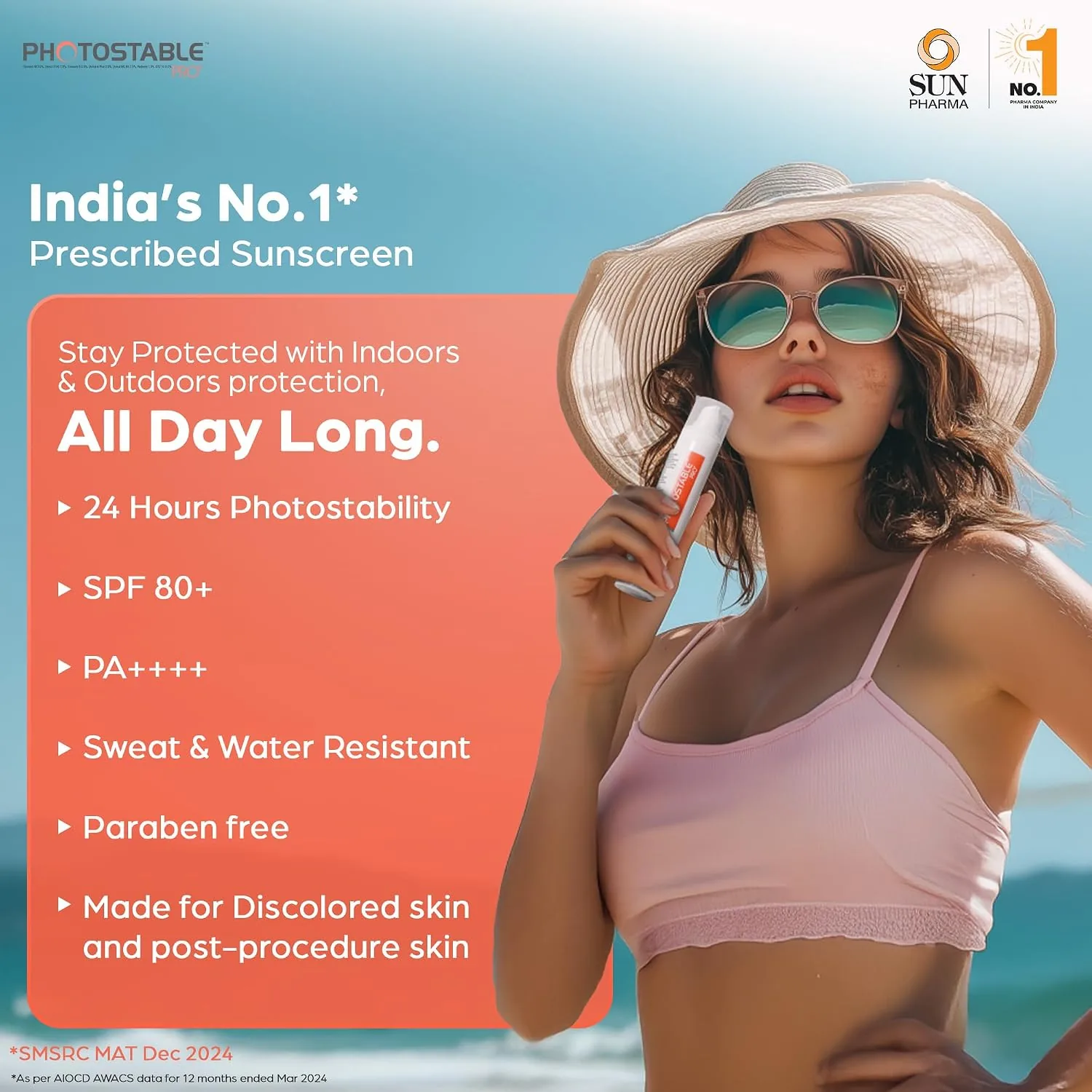 Photostable Pro+ Hydragel Sunscreen SPF 80+ | Broad Spectrum Sun Protection | Matte Finish Hydragel Formula-1