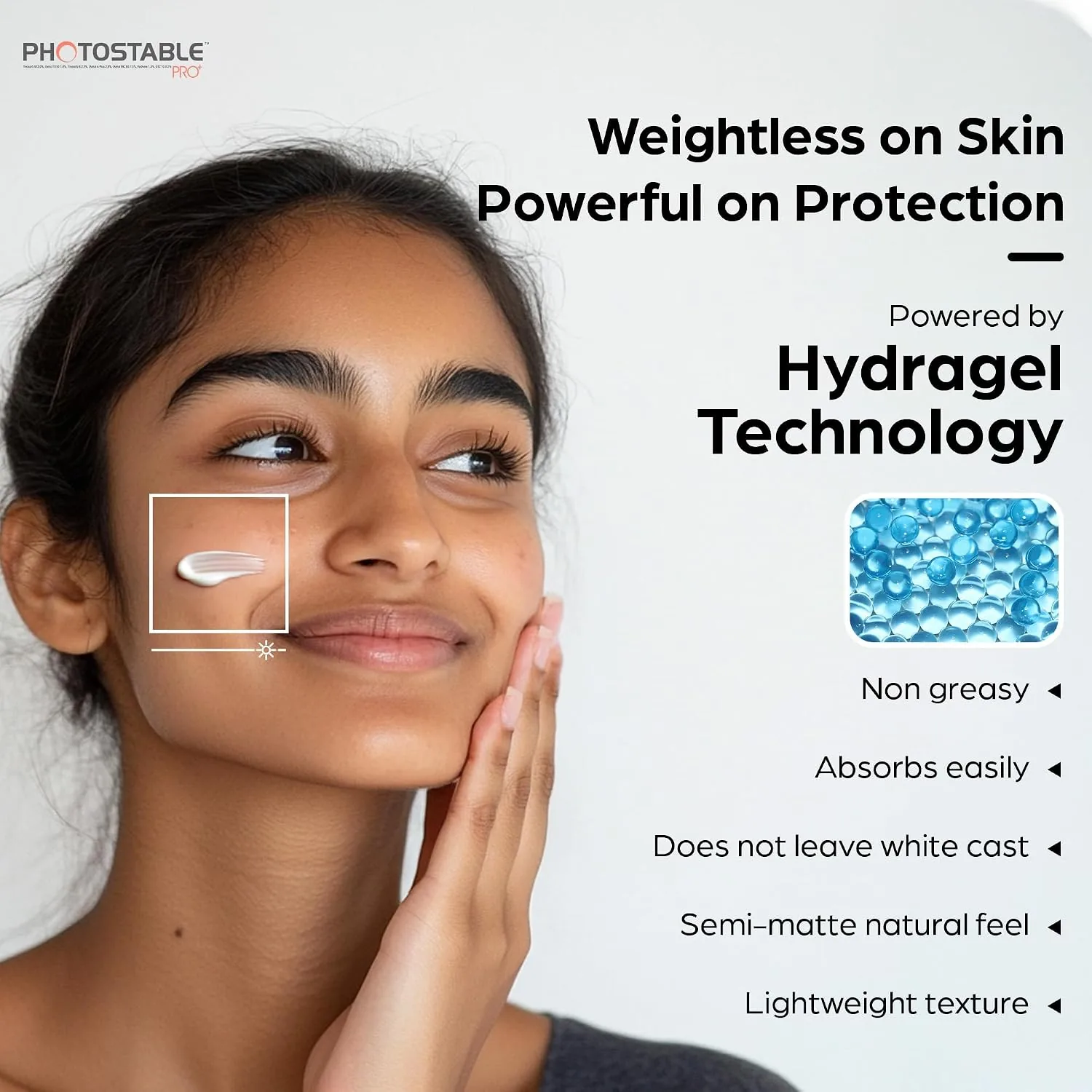 Photostable Pro+ Hydragel Sunscreen SPF 80+ | Broad Spectrum Sun Protection | Matte Finish Hydragel Formula-3