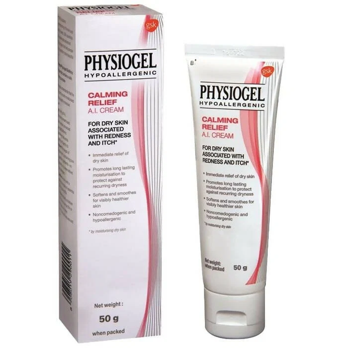 Physiogel Hypoallergenic Calming Relief A.I Cream | Soothing Face Moisturizer | Skin Barrier Repair for Dry Sensitive Skin Physiogel Hypoallergenic Calming Relief A.I Cream | Soothing Face Moisturizer | Skin Barrier Repair for Dry Sensitive Skin - 50 gm