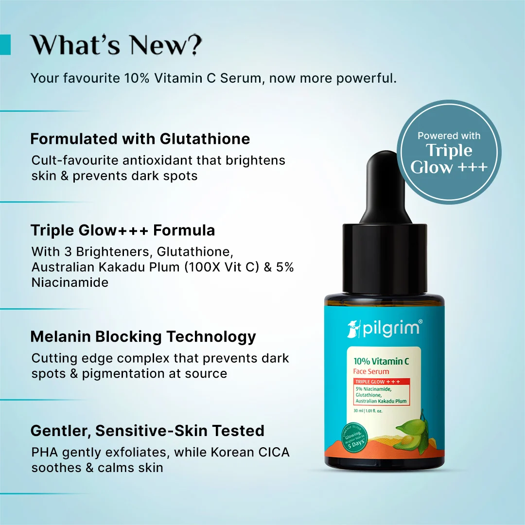 Pilgrim 10% Vitamin C Face Serum For Daily Brightness 5% Niacinamide | Brightening Face Serum | Glow Boosting Formula-2
