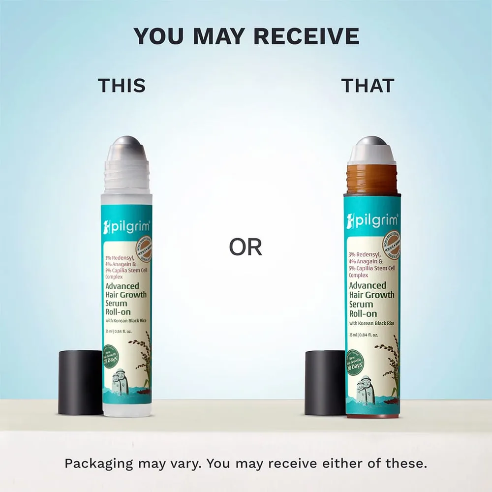 Pilgrim 3% Redensyl, 4% Anagain & 5% Capilia Stem Cell Complex Advanced Hair Growth Serum Roll-On | Scalp Nourishing Serum | Advanced Hair Growth Formula-2