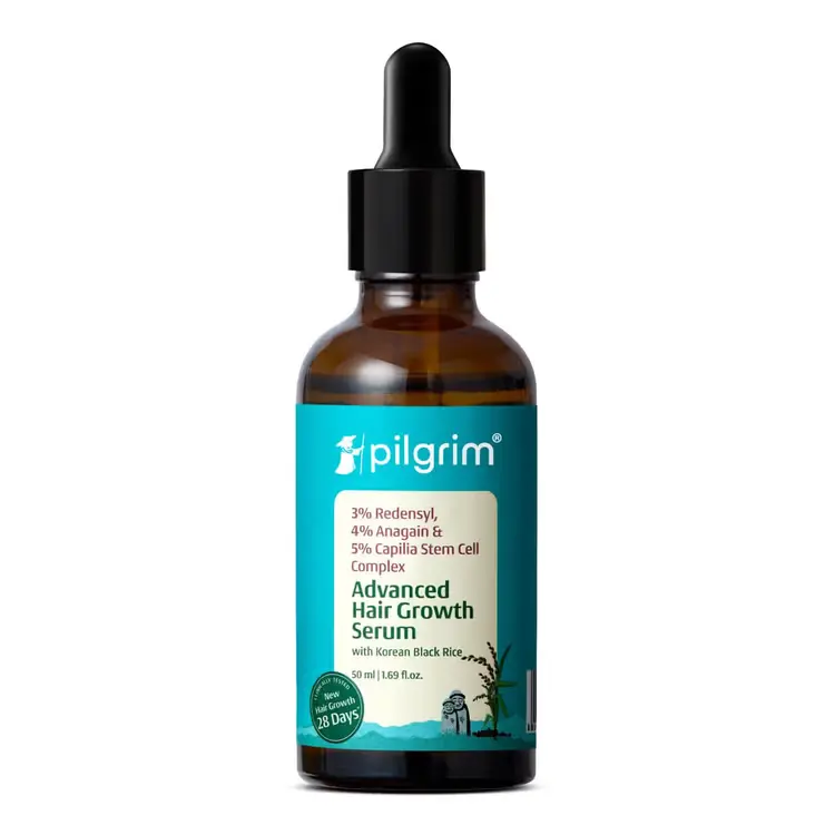 Pilgrim 3% Redensyl + 4% Anagain Advanced Hair Growth Serum | Hair Care | For Thicker, Denser Hair