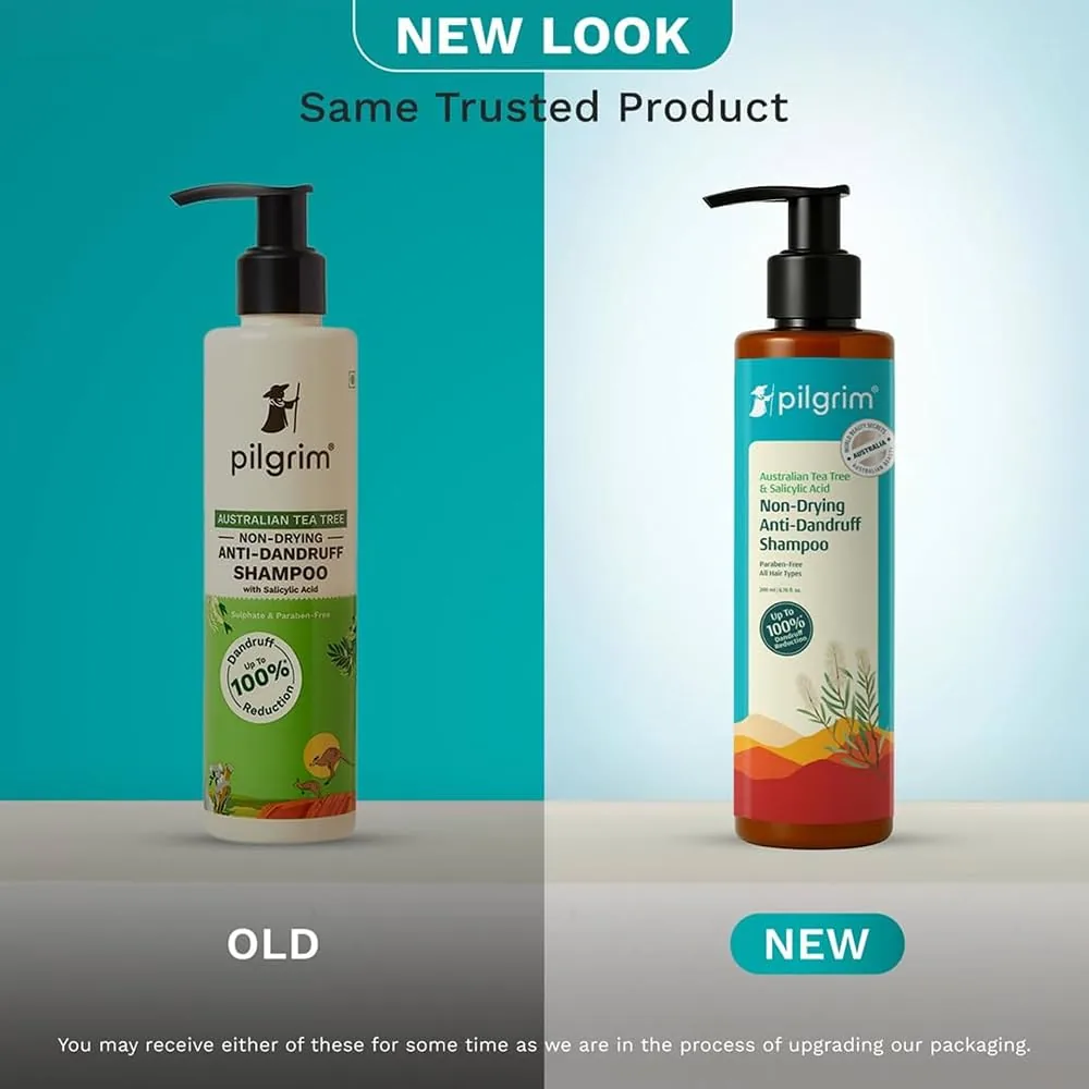 Pilgrim Australian Tea Tree Non-Drying Anti-Dandruff Shampoo | Scalp Purifying Cleanser | Flake-Free and Hydrated Hair-2