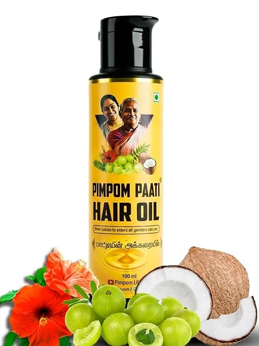 Pimpom Paati Hair Oil | Handmade Herbal Hair Care | Natural Scalp Nourishment & Growth