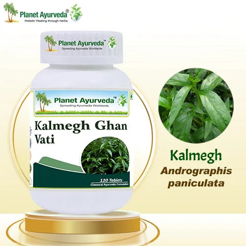 Planet Ayurveda Kalmegh Ghan Vati | Pure Herbal Liver Support | Natural Bitter Tonic Tablets-2