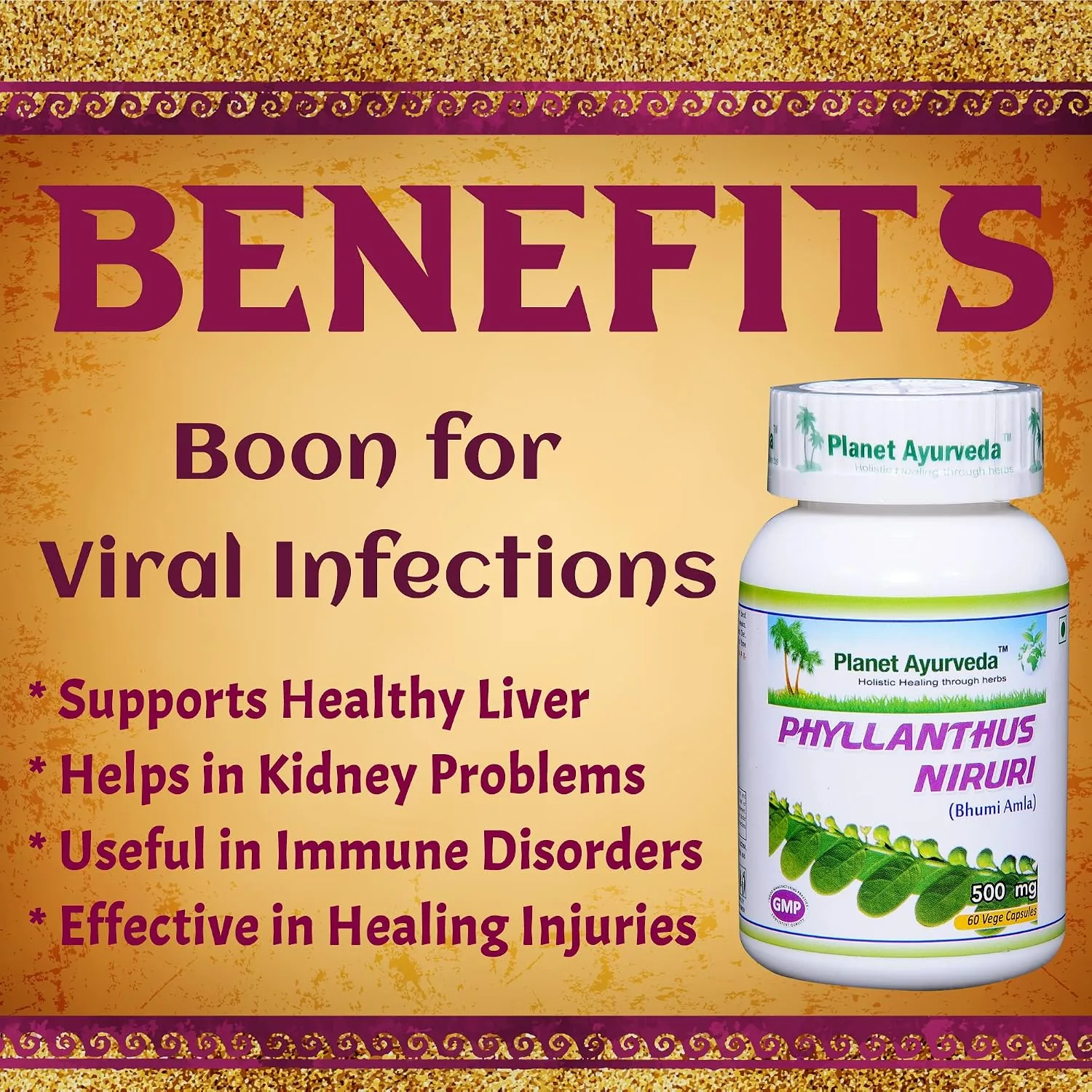 Planet Ayurveda Phyllanthus Niruri Capsules | Pure Bhumiamla Extract | Natural Liver and Kidney Support-4