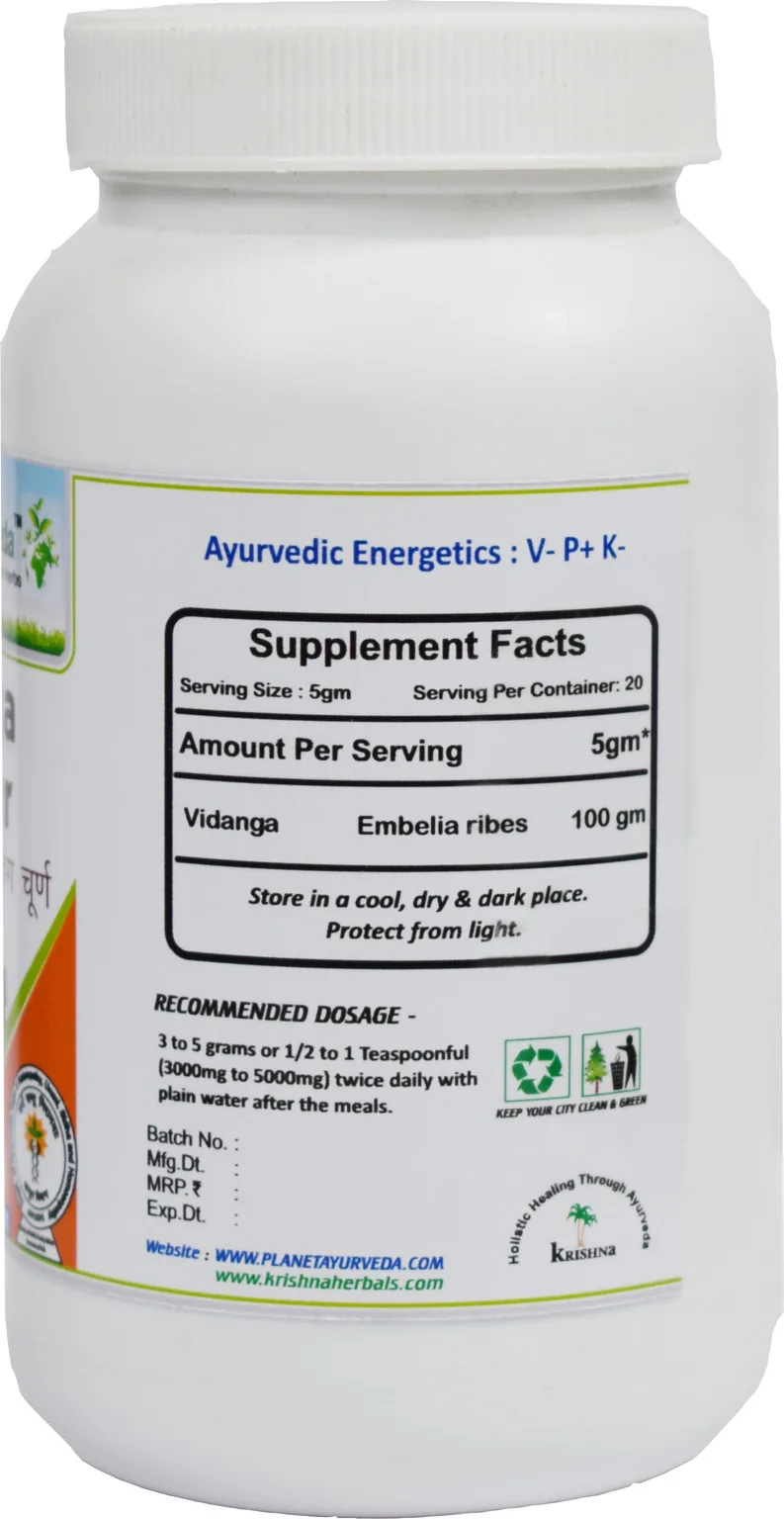 Planet Ayurveda Vidanga Powder | Pure Embelia Ribes Herb | Traditional Digestive and Parasitic Support-2