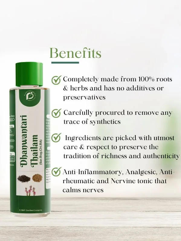 Plantogenica Dhanwantari Thailam | Ayurvedic Body Massage Oil | Traditional Joint and Muscle Care-3
