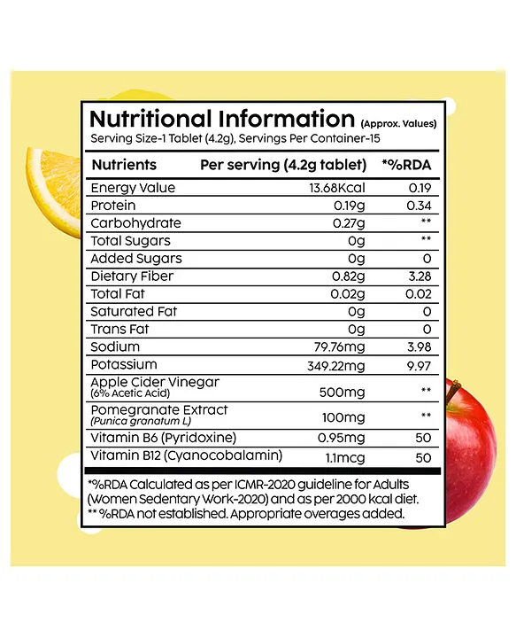 PLIX The Plant Fix Apple Cider Vinegar Effervescent Tablet with Mother | Lemon Masala Flavor | Daily Metabolism & Appetite Support-2