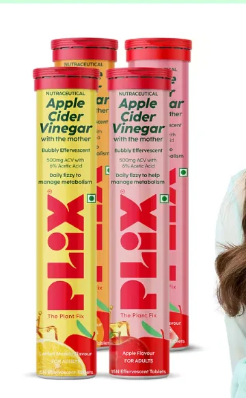 PLIX The Plant Fix Apple Cider Vinegar Effervescent Tablet with Mother | Multi-Flavor ACV Fizzy Drink | Daily Wellness & Digestion Support-3