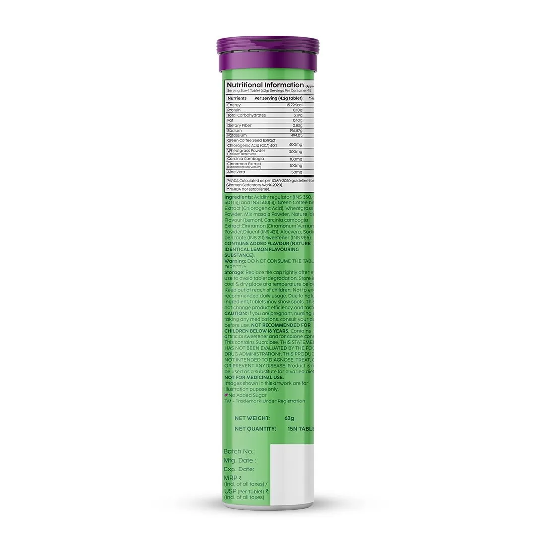 PLIX The Plant Fix Drink Sleep Burn Effervescent Tablets | Green Coffee Bean Metabolism Booster-3