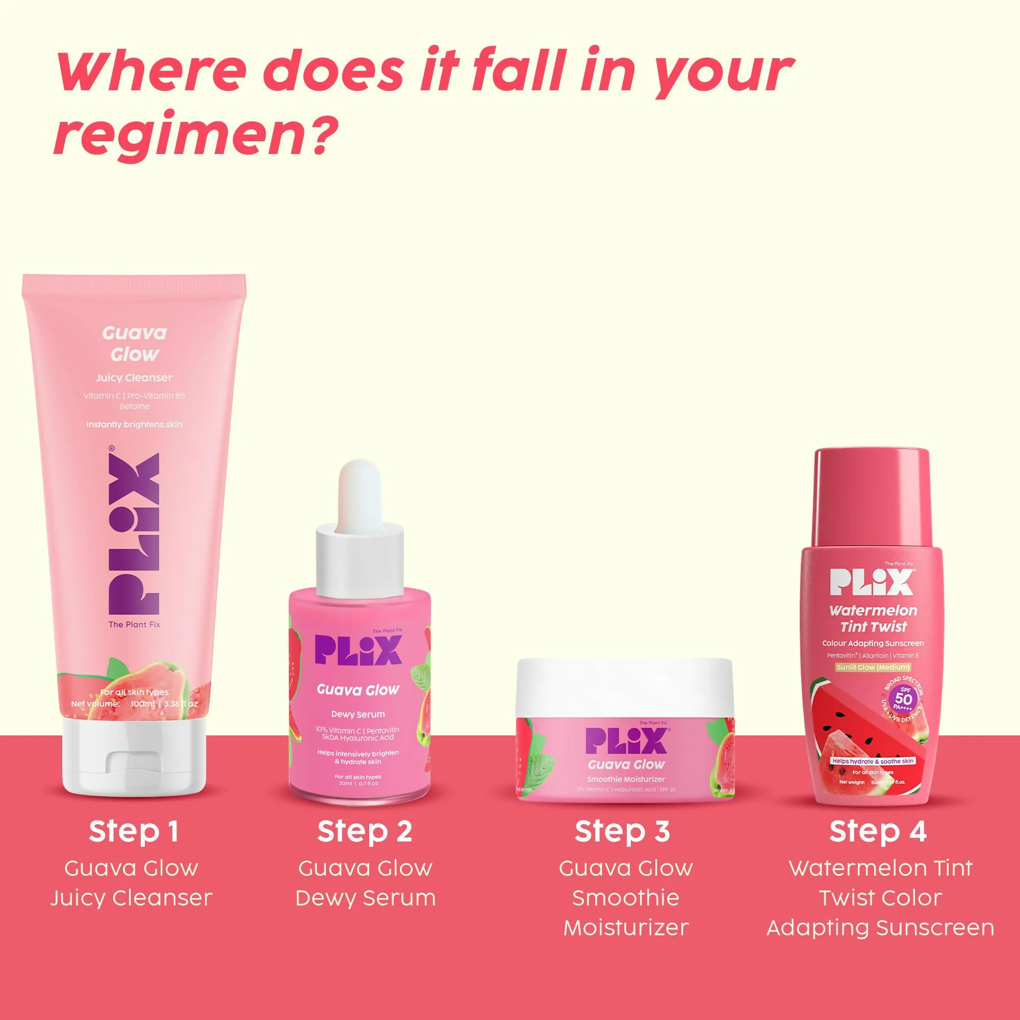 PLIX The Plant Fix Watermelon Tint Twist Color-Adapting Sunscreen | Lightweight Daily Sunscreen | Instant Glow and Light Coverage-5