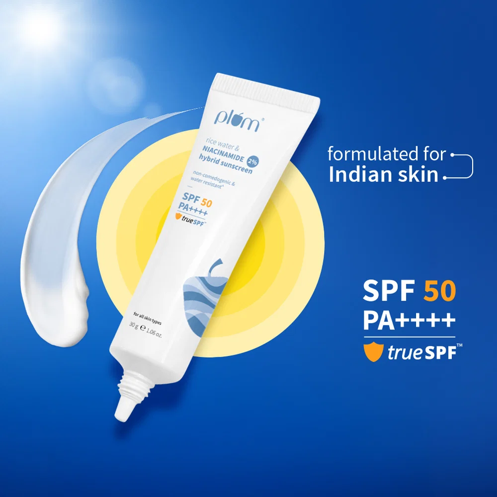 Plum 2% Niacinamide Sunscreen SPF 50 PA+++ UVA/B | Hybrid Gel-Cream Sunscreen | Tan Protection & No White Cast-2
