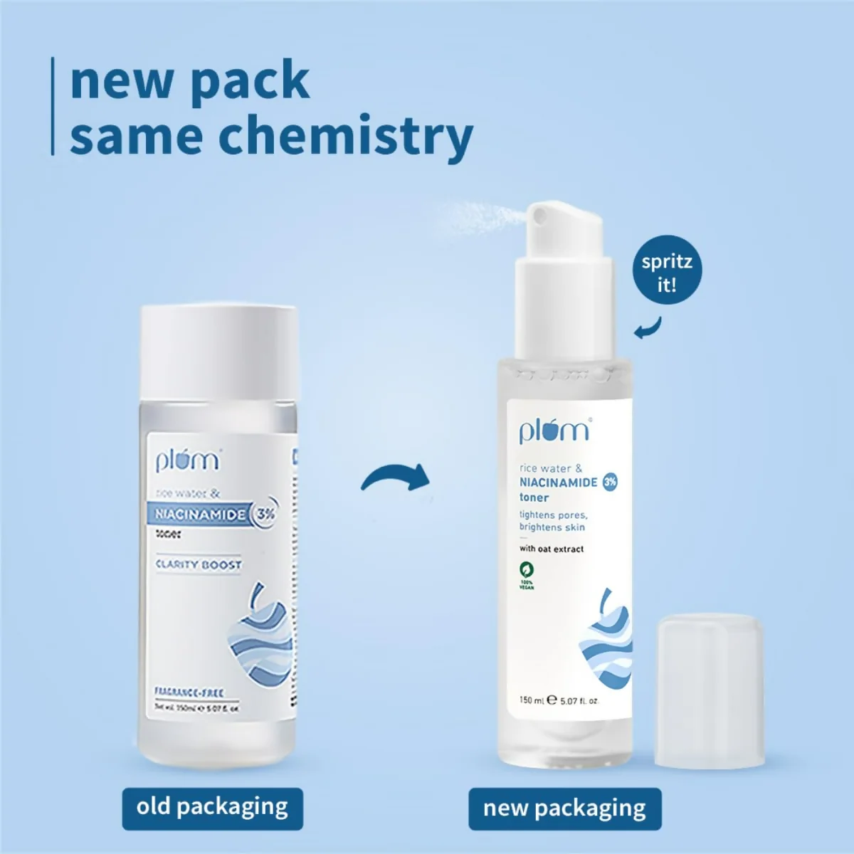 Plum 3% Niacinamide & Rice Water Face Toner | Pore Tightening and Blemish Clarifying Toner | Alcohol-Free Daily Skincare-4