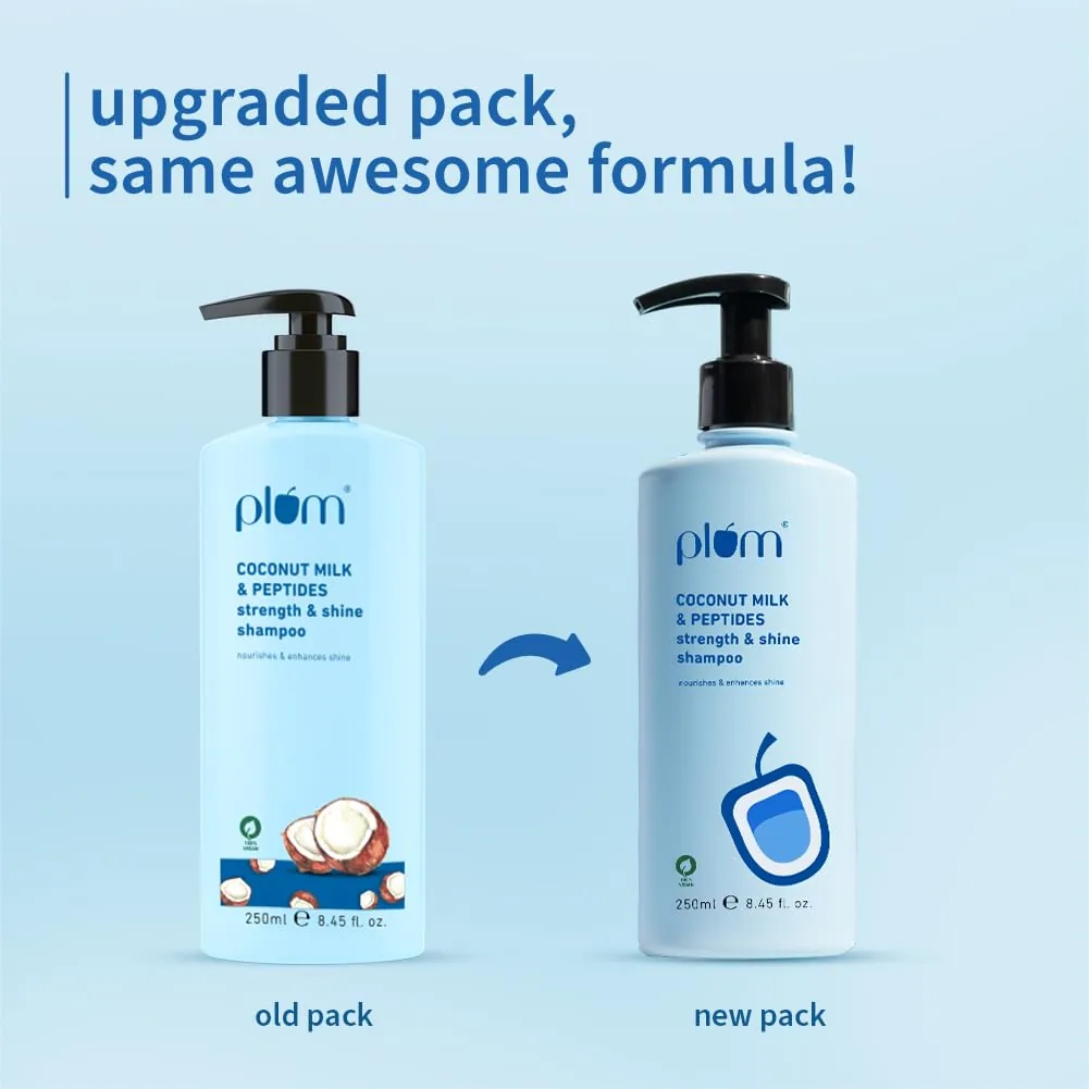 Plum Coconut Milk & Peptides Conditioner & Shampoo Combo | Hydrating Hair Care Duo | Softness and Moisture Boost-1