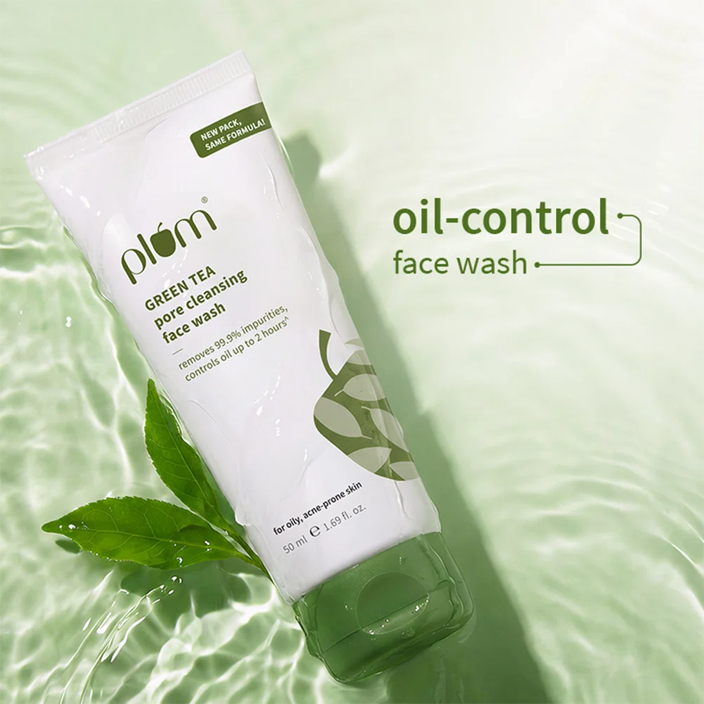 Plum Green Tea Pore Cleansing Face Wash | Acne-Fighting Facial Cleanser | Glycolic Acid & Green Tea for Oily Skin-1