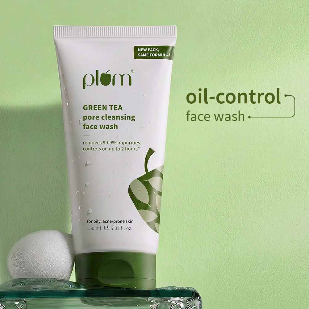 Plum Green Tea Pore Cleansing Face Wash | Acne-Fighting Facial Cleanser | Glycolic Acid & Green Tea for Oily Skin-2