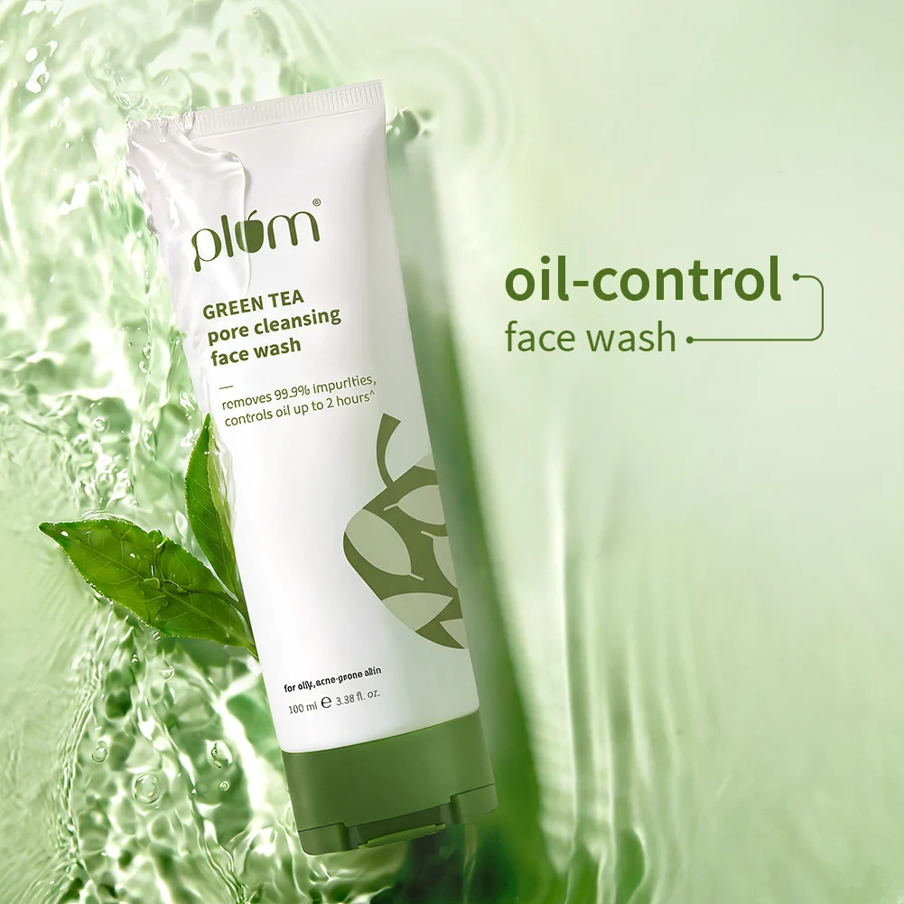 Plum Green Tea Pore Cleansing Face Wash | Acne-Fighting Facial Cleanser | Glycolic Acid & Green Tea for Oily Skin-5