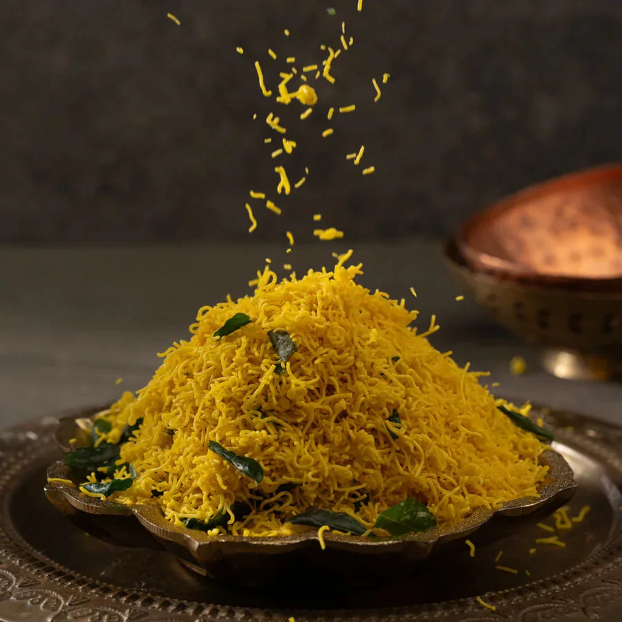 Pothgaal Sweet Barik Sev | Crispy Gram Flour Snack | Delicate Sweet & Savory Crunch-1