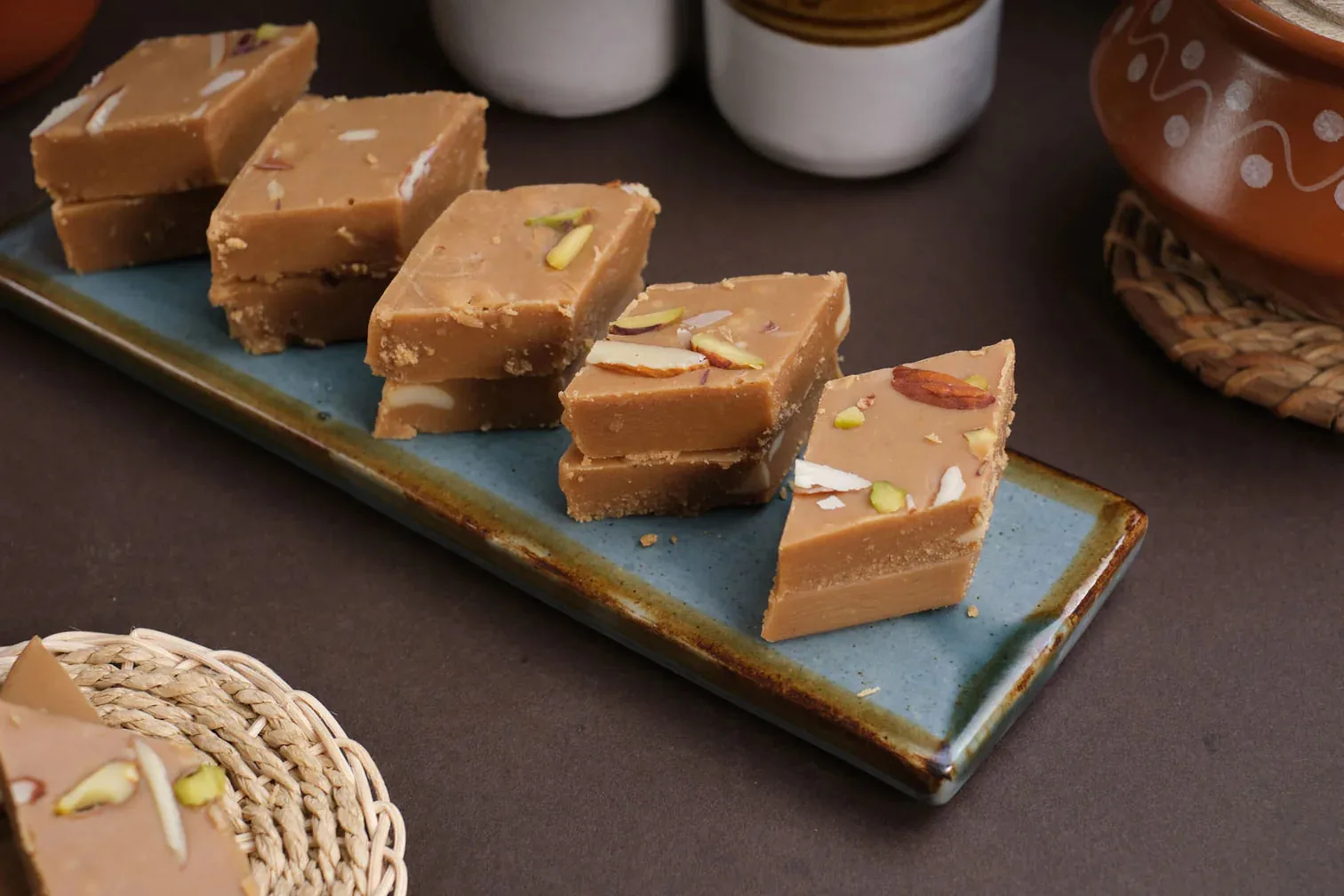 Pothgaal Sweet Horlicks Burfi | Authentic Pure Ghee Telugu Mithai | Malt Fudge Dessert