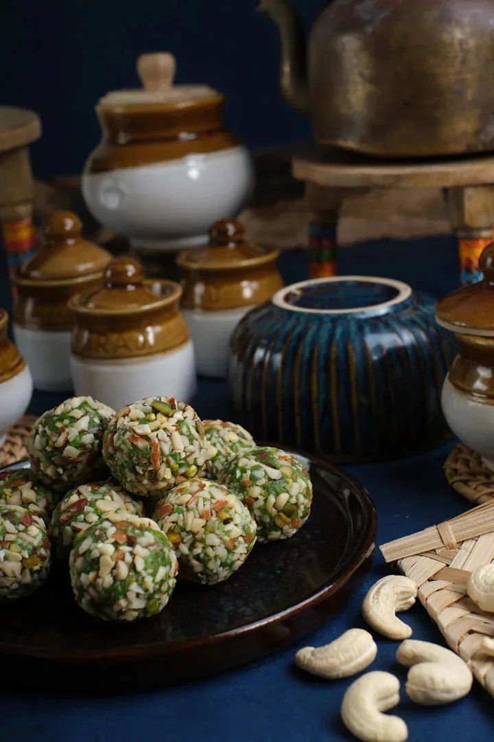 Pothgaal Sweet Kaju Pista Ball | Premium Indian Mithai | Authentic Cashew & Pistachio Confection-1