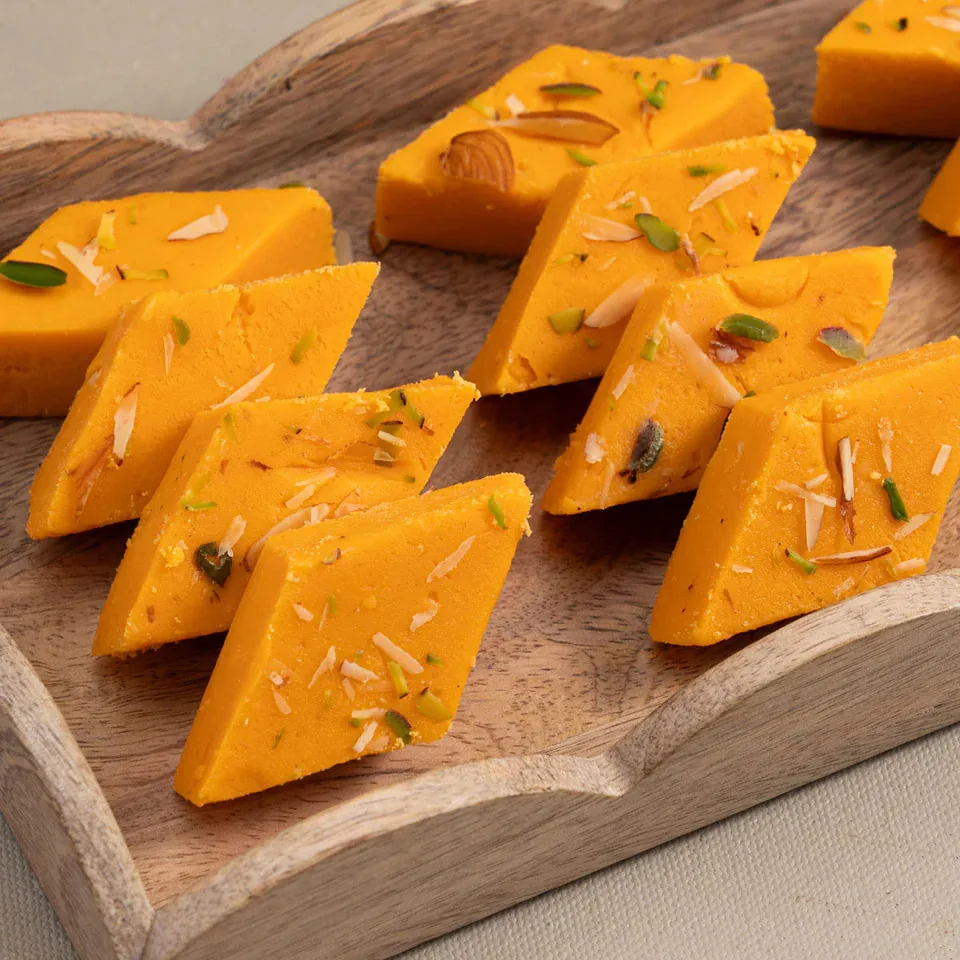 Pothgaal Sweet Kesar Burfi | Traditional Saffron Dessert | Authentic South Indian Mithai-1
