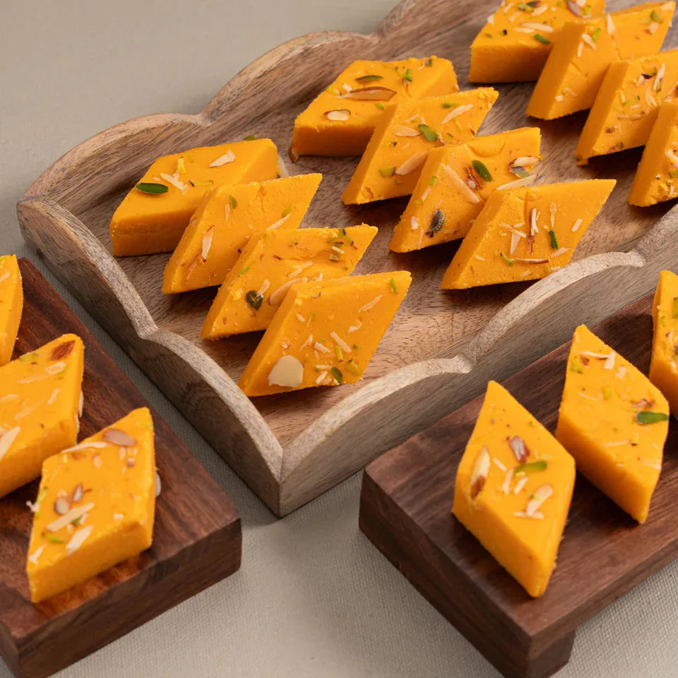 Pothgaal Sweet Kesar Burfi | Traditional Saffron Dessert | Authentic South Indian Mithai