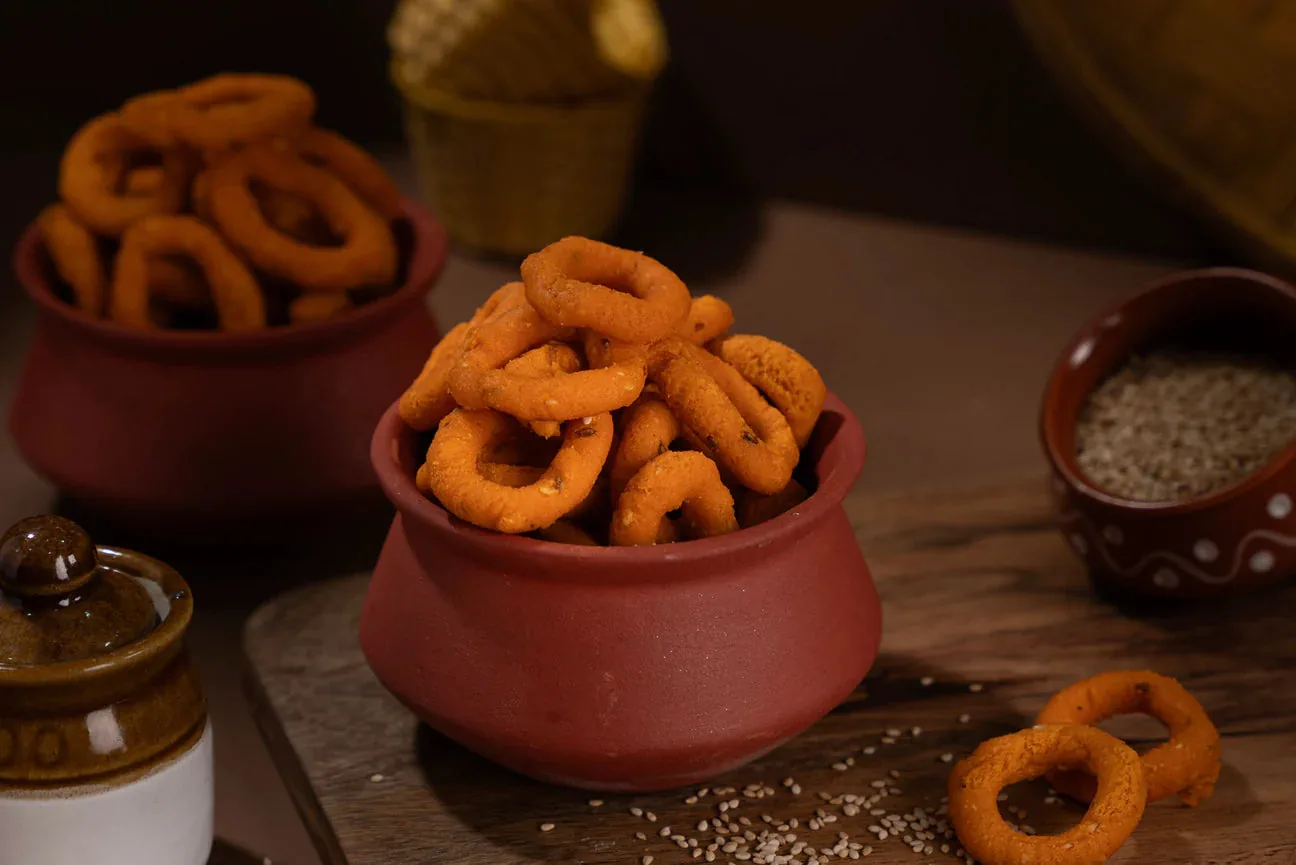 Pothgaal Sweet Spicy Chagodi | Crispy Ring Snack | Traditional South Indian Namkeen-2