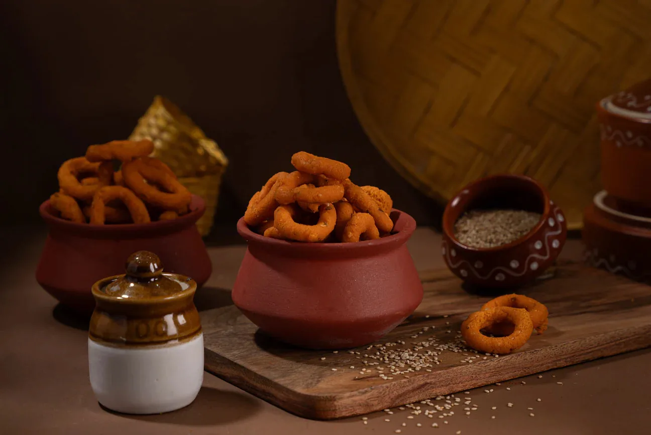 Pothgaal Sweet Spicy Chagodi | Crispy Ring Snack | Traditional South Indian Namkeen-4