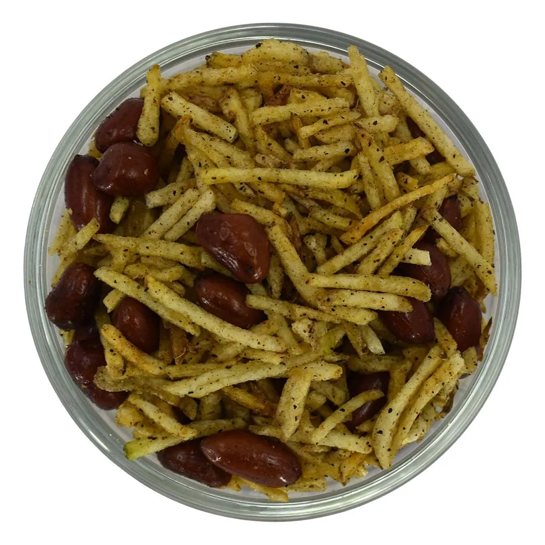 Prakash Namkeen Aloo Chiwda Kalimirch | Authentic Indori Potato Shreds | Spicy Black Pepper Munch 250 gm