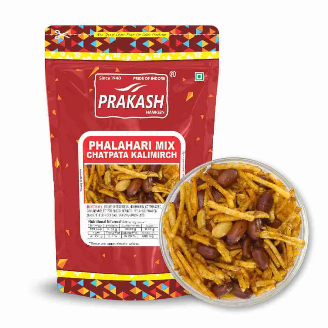 Prakash Namkeen Aloo Chiwda Kalimirch | Authentic Indori Potato Shreds | Spicy Black Pepper Munch-2