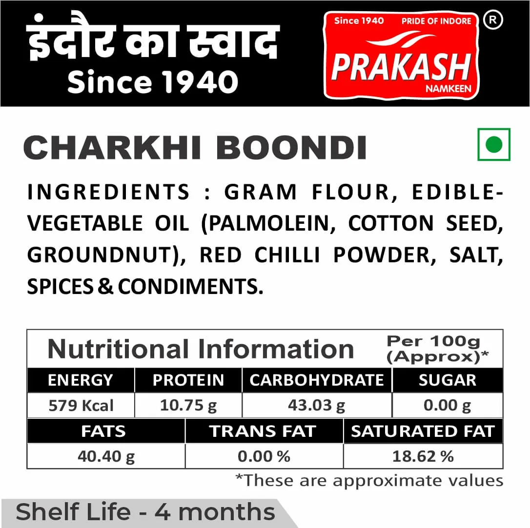 Prakash Namkeen Charkhi Boondi | Crunchy Spicy Boondi | Authentic Indori Snack-3
