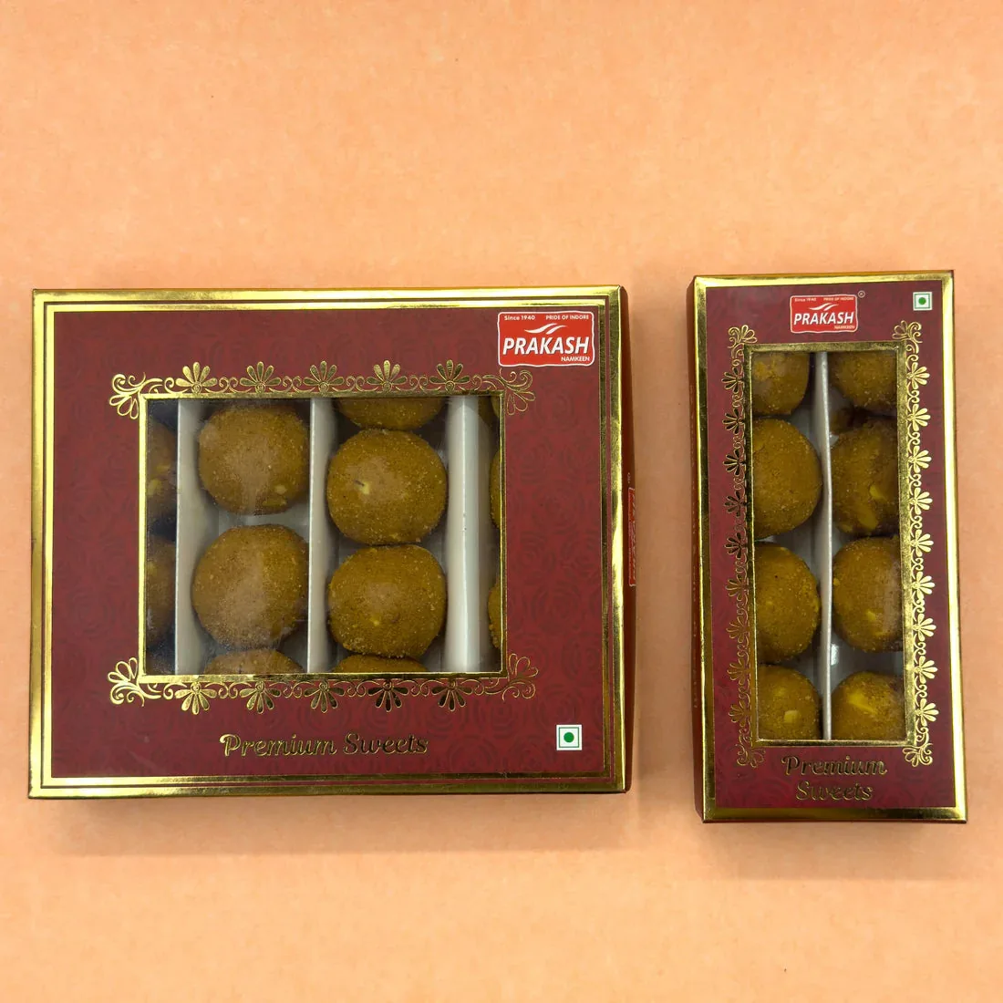 Prakash Namkeen Desi Ghee Besan Dryfruit Laddu | Authentic Indori Sweet | Made with Pure Ghee 250 gm