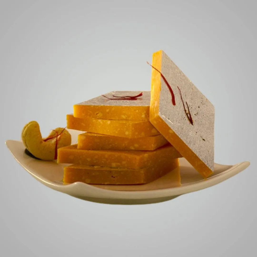 Prakash Namkeen Kesar Kaju Katli | Authentic Indore Mithai | Saffron Infused Cashew Sweet 500 gms