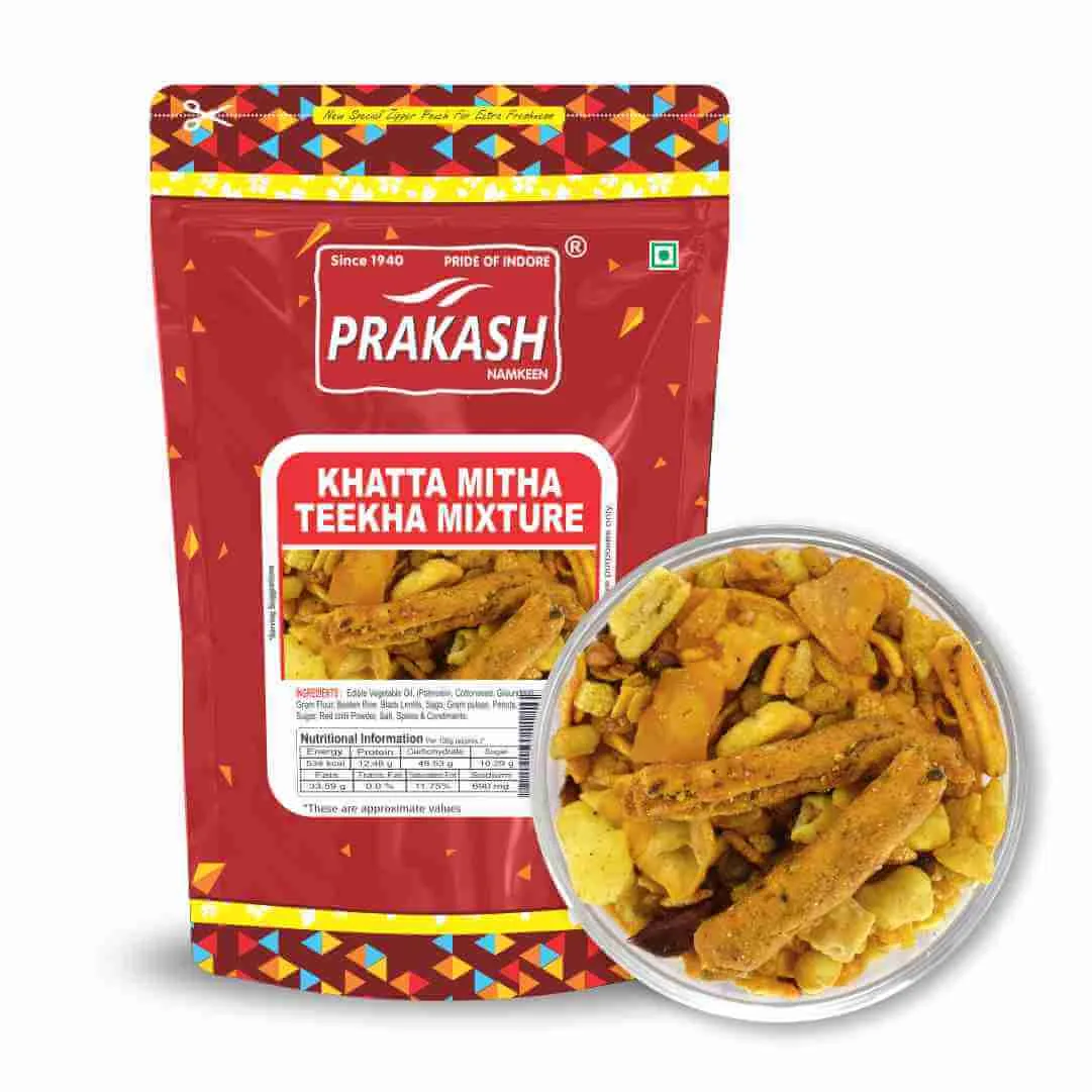 Prakash Namkeen Khatta Meetha Teekha Mixture | Authentic Indori Snack | Sweet, Spicy & Tangy Crunch-2