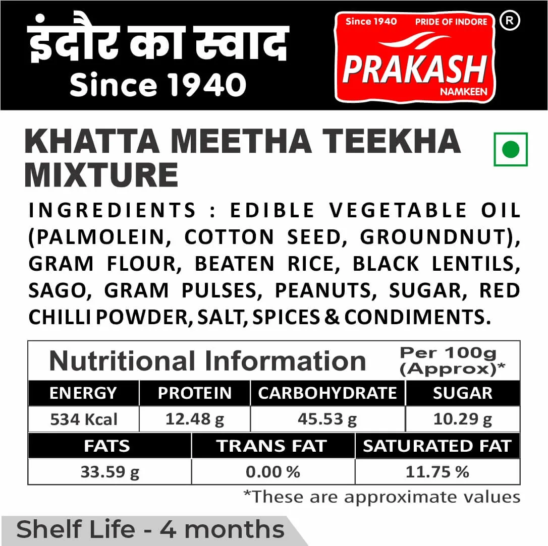 Prakash Namkeen Khatta Meetha Teekha Mixture | Authentic Indori Snack | Sweet, Spicy & Tangy Crunch-3
