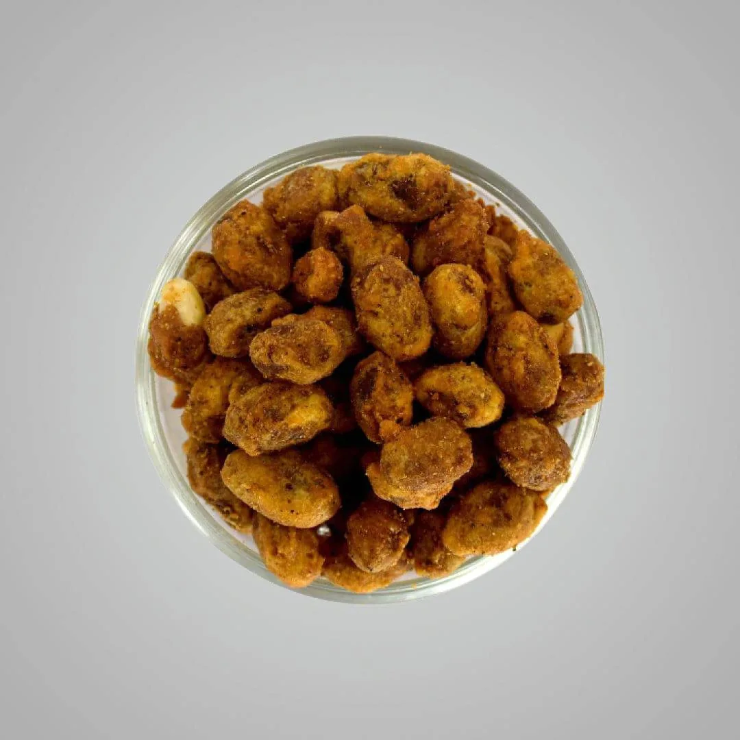 Prakash Namkeen Tasty Peanuts Lalmirch Masala | Crunchy Indori Spicy Peanuts | Authentic Tea Time Snack 250 gm