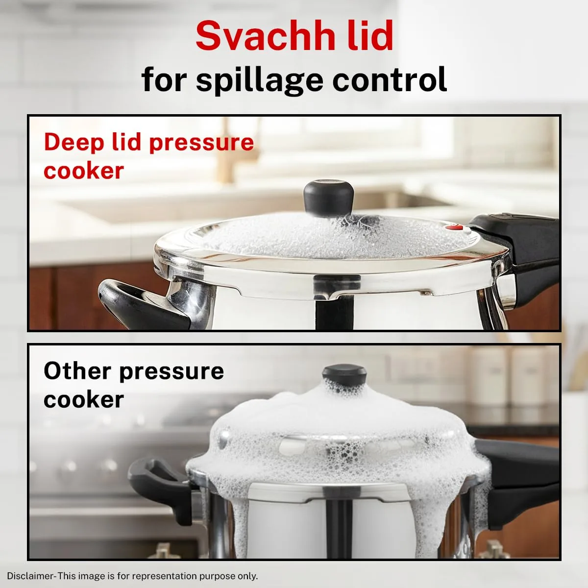 Prestige 5 Litre TRIPLY Svachh Outer Lid Pressure Cooker-4