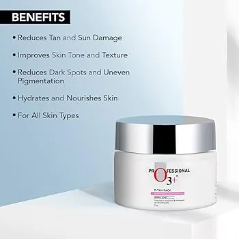 Professional O3+ D-Tan Pack | Brightening Face Mask | Sun Tan Removal Cream-2