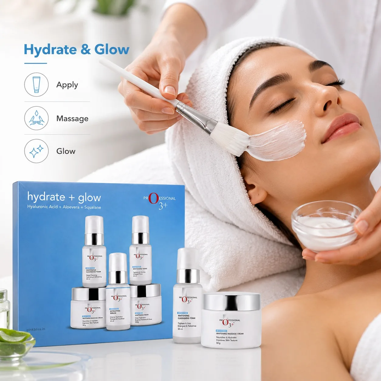 Professional O3+ Whitening Facial Kit for Tan-Pigmented Skin | Brightening Salon Facial | Tan Removal and Pigmentation Control-5
