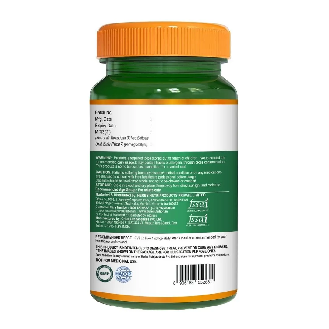 Pure Nutrition Omega 3-5-6-7-9 | Plant-Based Vegan Softgels | Complete Essential Fatty Acids for Heart & Brain Health-7